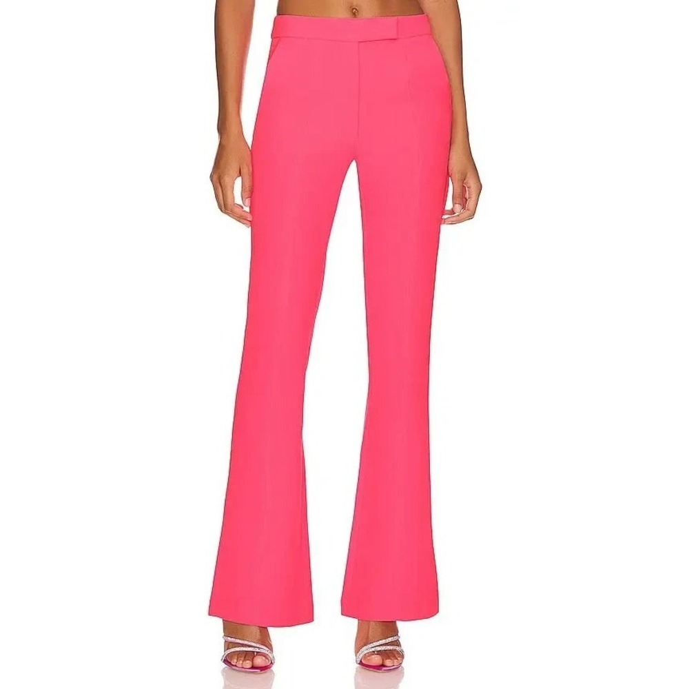 NWT Generation Love Lucca Crepe Pants‎ Womens 6 Pink High Rise Flare Barbiecore